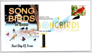 #5128 RED CARDINAL SONGBIRDS IN SNOW FIRST DAY ISSUE, COLOR CANCEL FDC - Picture 1 of 1