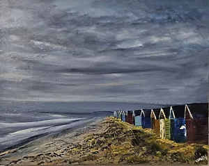 Findhorn Beach Huts Painting - Picture 1 of 5