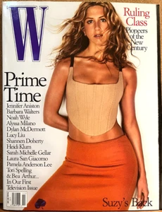 JENNIFER ANISTON - W Mag  Nov 1999 - LIKE NEW - PAMELA ANDERSON - & more! - Picture 1 of 1