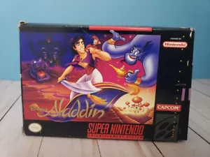 Super Nintendo SNES Disney’s Aladdin Original Empty Box Only *Wear, Damage* - Picture 1 of 11