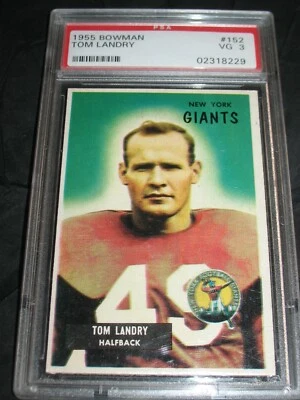 1955 BOWMAN #152 TOM LANDRY PSA VG  3 - Image 1 of 3