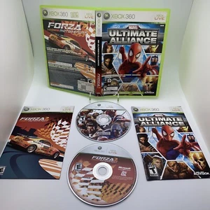 Marvel Ultimate Alliance / Forza Motorsport 2 Xbox 360 Complete CIB 2 Game Pack - Picture 1 of 7