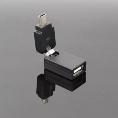 Mini USB 2.0 Male to USB Female Converter 360 Degree Rotation Connector Adapter  - Image 1 of 3