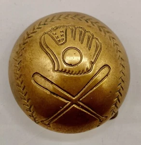 Rare ! Vintage Baseball Belt Buckle With Custom-Made American Cowhide Belt. - Picture 1 of 2
