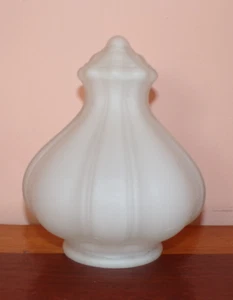 Vintage, Art Deco, frosted glass, ribbed, Dome shape, lamp/light shade. 6-1/2"T - Picture 1 of 12