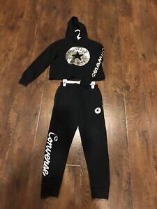 Converse All Star Black Long Sleeve Hoodie And Pants Youth Girls Size 12