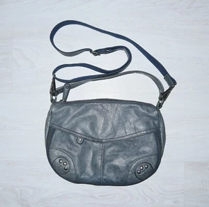 FREDsBRUDER Womens Blueberry Leather Handbag Shoulder Bag - Picture 1 of 9
