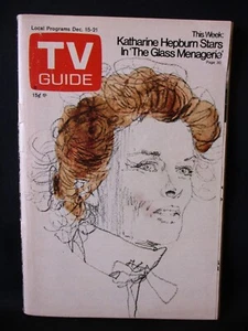 TV Guide 1081 December 15-21 1973 Katharine Hepburn The Glass Menagerie Memphis - Foto 1 di 4