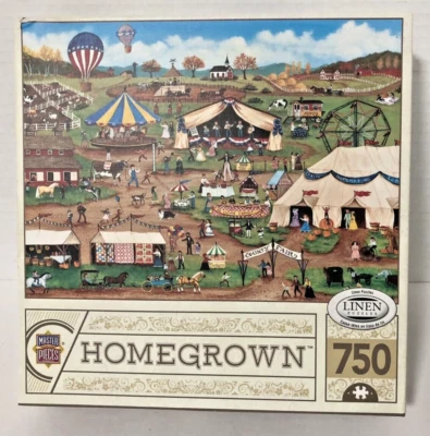 Puzzle by Cindy Mangutz County Fair 750pcComplete HomeGrown Series Rare New - Image 1 of 4
