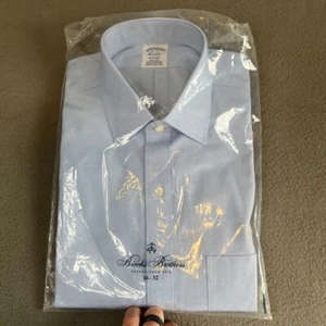 NWT Brooks Brothers Blue Supima Button Down Collar 16-32 Regent MSRP $92 - Picture 1 of 14