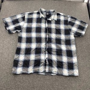 Lowrider Magazine Shadow Plaid Flannel Shirt Me’s 4XL Black Y2K 90s Retro Cholo - Picture 1 of 12