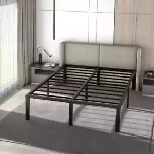 18 Inch Full Bed Metal Frame Sturdy Noise Free Strong Bearing Capacity Bed Frame - Picture 1 of 8