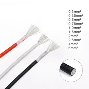 High Temperature 250℃ 0.3mm² - 6mm² Silicone Fibreglass Wire Appliance Cable - Picture 1 of 10