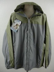 Men's sz 2XL Stearns Lined Nylon Rain Jacket Fly Fishing Waterproof Hooded Parka - Picture 1 of 24