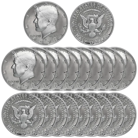1978 S Kennedy Half Dollar Roll Gem CN-Clad Proof 20 US Coins Cover
