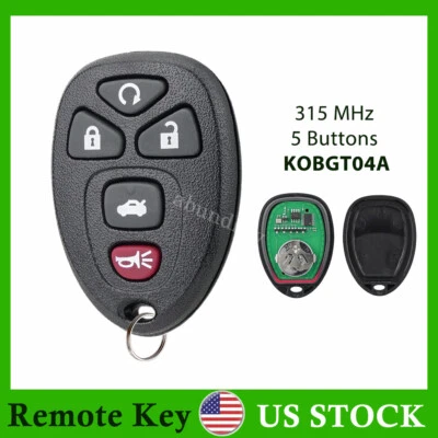 Para Chevrolet Malibu 2004-2012 entrada sin llave mando a distancia 5 botones KOBGT04A Foto 1 de 4