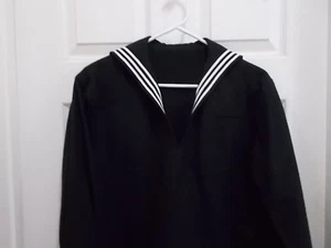 U.S. NAVY LADIES/MEN'S DRESS BLACK/BLUE CRACKERJACK JUMPER UNIFORM TOP pull-down - Picture 1 of 6
