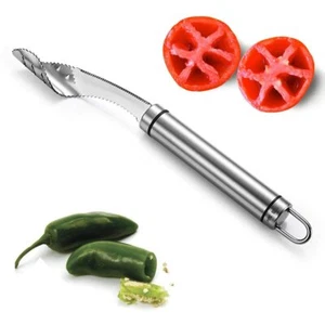 Jalapeno Pfefferentkerner Werkzeuge Edelstahl Chili Entkerner Entferner Samenentferner - Bild 1 von 7