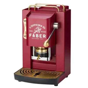 MACCHINA CAFFE A CIALDE FABER PRO DELUXE CHERRY RED + 50 CARPE DIEM - Foto 1 di 9