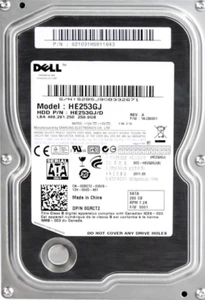 Hard Drive Dell 0GRCT2 GRCT2 HE253GJ 250GB 16MB 7200U/Min SATA II 3.5'' Inch - Picture 1 of 3