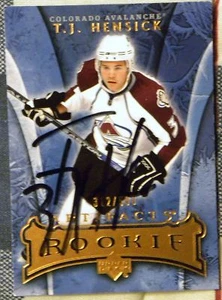 Colorado Avalanche T.J. Hensick Signed Artifacts Rookie Card 312/999 Auto - Imagen 1 de 1