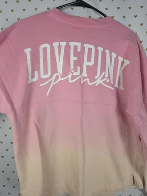 Victorias Secret Pink gradient PINK LOVE Sweater Shirt Top XS - Image 1 of 4