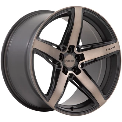Niche M271 Teramo 20x9 5x120 +35mm Black/Tint Wheel Rim 20" Inch Foto 1 de 4