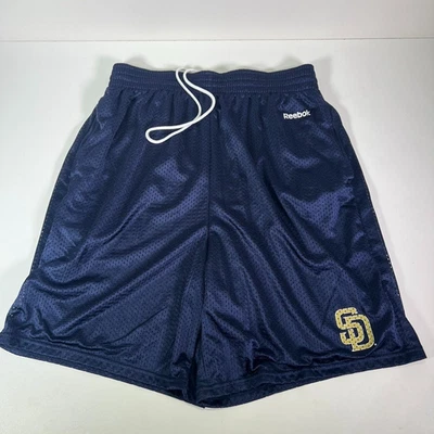 Pantalones Cortos de Entrenamiento Reebok RBK San Diego Padres de Béisbol Azul Marino Gimnasio Para Hombre Grandes Foto 1 de 4