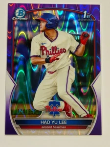 2023 Bowman Chrome #BCP-52 Hao-Yu Lee Viola RayWave /250 Phillies Prospect - Foto 1 di 2