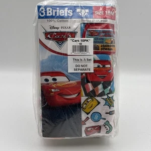 Disney Boys' Pixar Cars 100% Cotton Underwear with Lightning 18 M,10-pack Brief - Picture 1 of 3