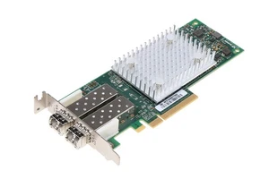 Fujitsu QLE2692 16 Go double port FC HBA avec 16 Go GBIC / profil bas / QLE2692-F - Photo 1/5