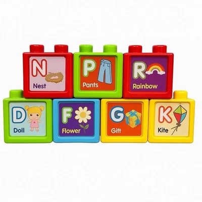 VTech Sit-to-Stand Ultimate Alphabet Train Replacement 7 Blocks 14 letters clean - Image 1 of 4
