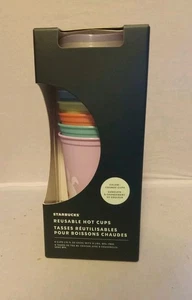 2025 Starbucks Reusable Easter Flower Hot Cold Cups Set Of 6 Color Changing  - Picture 1 of 7