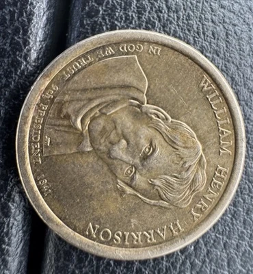 Moneda de oro de un dólar William Henry Harrison de 1841 de los Estados Unidos de América #2 Foto 1 de 4