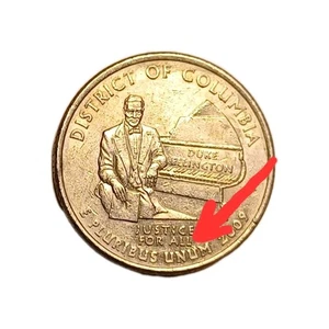 2009-P District Of Columbia Duke Ellington Quarter ERRORS ● Filled Mint & Trails - Picture 1 of 5