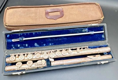 Flauta RA Reynolds Cleveland Ohio #11918 en estuche - Flauta banda plateada vintage Foto 1 de 4