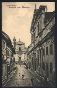 Ansichtskarte Solothurn, Hauptgasse mit St. Ursusmünster  - Bild 1 von 2