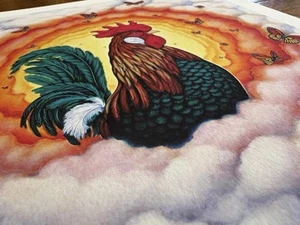 9”x9” DB Dombrowsky Limited Color Print 47/100 “A Question Of Renewal” Rooster - Picture 1 of 9