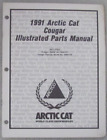 1991 Arctic Cat Cougar Parts Cat Livre Manuel Véritable Usine Original OEM