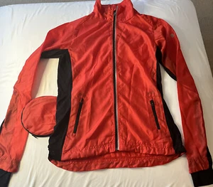 Women’s Small Greenlayer Sports Wind Breaker w/Pouch-Orange & Black *NEW* - Picture 1 of 8