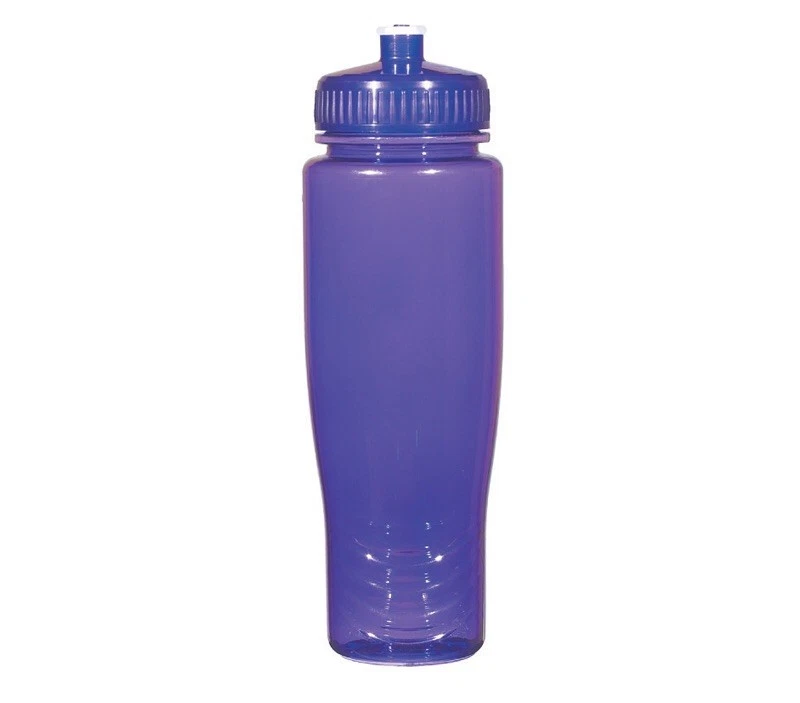 100 Bulk Pack 28 Ounce Purple Water Bottles Lids. USA Made - Image 1 of 1