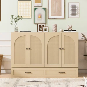 Full Size Gold Murphy Bed with Large Drawers - Space Saving Design - Picture 1 of 22