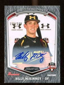 Billy McKinney 2013 Bowman Draft Picks Prospects Auto 155/220 Blue Jays 44667