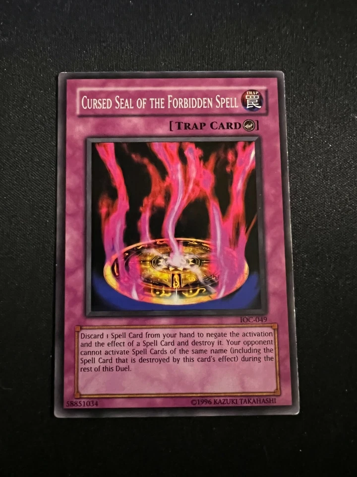 Cursed Seal of the Forbidden Spell IOC-049 No Stamp Misprint Light Play Yugioh! - Image 1 of 1