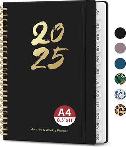2025 Planner, Weekly and Monthly Calendar Planner Book (Jan 2025 - Dec 2025), Ha - Picture 1 of 8