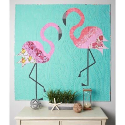Sew Kind of Wonderful Mod Flamingos Quilt Pattern - Image 1 of 4