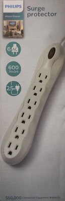 Philips SPP3160A/17 Home Electronics  with 6 Outlets, 250J, 2.5-Ft Free Shipping - Image 1 of 4