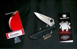Spyderco Endura Knife "C10PBK" Lockback 5" Saber ground VG-10 W/Packaging,Papers - Picture 1 of 12