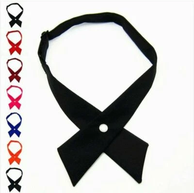 10 PCS Womens Girls Men Boy Solid Color Party Wedding Bowties Bow Ties Necktie - Image 1 of 2