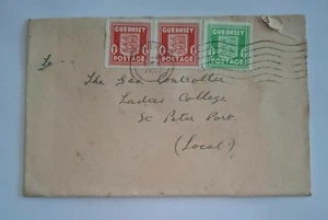 1943 Guernsey occupation stamps on cover with ERROR see details - Picture 1 of 2